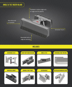 Angle & Tilt Blade 6 Way 2500mm NORM Skidsteer