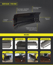 Load image into Gallery viewer, Stick Rake Dozer Blade 2100mm NORM Skidsteer
